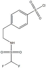 4-[1-(difluoromethane)sulfonamidoethyl]benzene-1-sulfonyl chloride Struktur