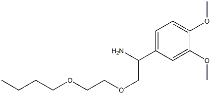 4-[1-amino-2-(2-butoxyethoxy)ethyl]-1,2-dimethoxybenzene Struktur