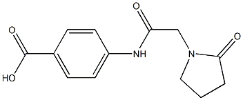 4-[2-(2-oxopyrrolidin-1-yl)acetamido]benzoic acid Struktur