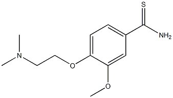 4-[2-(dimethylamino)ethoxy]-3-methoxybenzenecarbothioamide Struktur