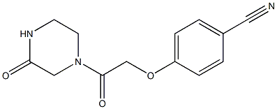 4-[2-oxo-2-(3-oxopiperazin-1-yl)ethoxy]benzonitrile Struktur