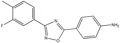 4-[3-(3-fluoro-4-methylphenyl)-1,2,4-oxadiazol-5-yl]aniline Struktur