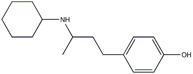 4-[3-(cyclohexylamino)butyl]phenol Struktur