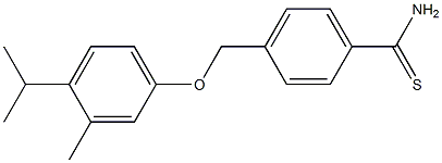 4-[3-methyl-4-(propan-2-yl)phenoxymethyl]benzene-1-carbothioamide Struktur