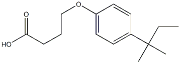 4-[4-(2-methylbutan-2-yl)phenoxy]butanoic acid Struktur