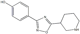 4-[5-(piperidin-3-yl)-1,2,4-oxadiazol-3-yl]phenol Struktur