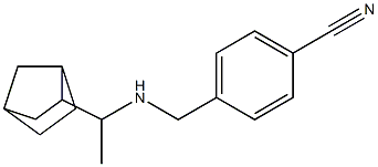 4-{[(1-{bicyclo[2.2.1]heptan-2-yl}ethyl)amino]methyl}benzonitrile Struktur