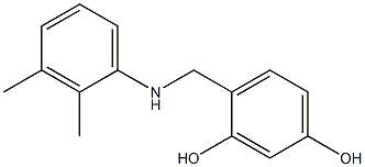 4-{[(2,3-dimethylphenyl)amino]methyl}benzene-1,3-diol Struktur