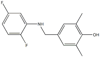 4-{[(2,5-difluorophenyl)amino]methyl}-2,6-dimethylphenol Struktur