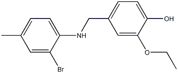 4-{[(2-bromo-4-methylphenyl)amino]methyl}-2-ethoxyphenol Struktur