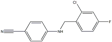 4-{[(2-chloro-4-fluorophenyl)methyl]amino}benzonitrile Struktur