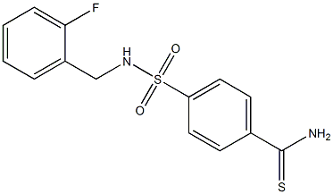 4-{[(2-fluorophenyl)methyl]sulfamoyl}benzene-1-carbothioamide Struktur