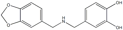 4-{[(2H-1,3-benzodioxol-5-ylmethyl)amino]methyl}benzene-1,2-diol Struktur