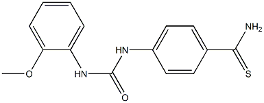 4-{[(2-methoxyphenyl)carbamoyl]amino}benzene-1-carbothioamide Struktur