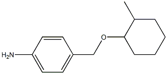 4-{[(2-methylcyclohexyl)oxy]methyl}aniline Struktur