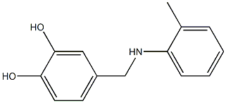 4-{[(2-methylphenyl)amino]methyl}benzene-1,2-diol Struktur