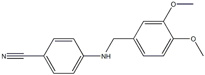 4-{[(3,4-dimethoxyphenyl)methyl]amino}benzonitrile Struktur