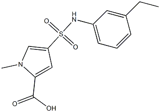 4-{[(3-ethylphenyl)amino]sulfonyl}-1-methyl-1H-pyrrole-2-carboxylic acid Struktur