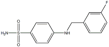 4-{[(3-fluorophenyl)methyl]amino}benzene-1-sulfonamide Struktur