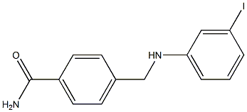 4-{[(3-iodophenyl)amino]methyl}benzamide Struktur