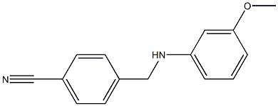 4-{[(3-methoxyphenyl)amino]methyl}benzonitrile Struktur