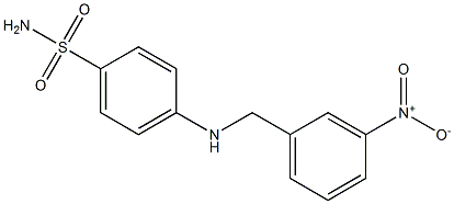 4-{[(3-nitrophenyl)methyl]amino}benzene-1-sulfonamide Struktur