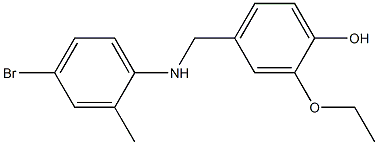 4-{[(4-bromo-2-methylphenyl)amino]methyl}-2-ethoxyphenol Struktur