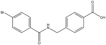 4-{[(4-bromophenyl)formamido]methyl}benzoic acid Struktur