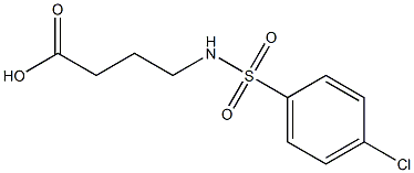 4-{[(4-chlorophenyl)sulfonyl]amino}butanoic acid Struktur