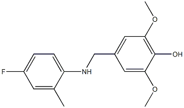 4-{[(4-fluoro-2-methylphenyl)amino]methyl}-2,6-dimethoxyphenol Struktur