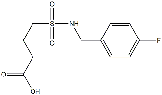 4-{[(4-fluorophenyl)methyl]sulfamoyl}butanoic acid Struktur