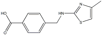 4-{[(4-methyl-1,3-thiazol-2-yl)amino]methyl}benzoic acid Struktur