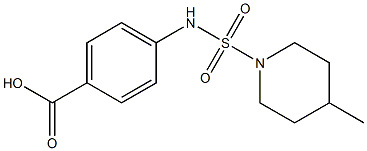 4-{[(4-methylpiperidine-1-)sulfonyl]amino}benzoic acid Struktur