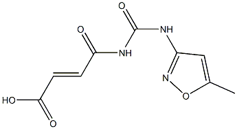 4-{[(5-methyl-1,2-oxazol-3-yl)carbamoyl]amino}-4-oxobut-2-enoic acid Struktur