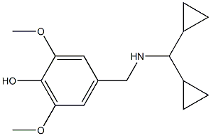 4-{[(dicyclopropylmethyl)amino]methyl}-2,6-dimethoxyphenol Struktur