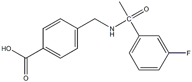 4-{[1-(3-fluorophenyl)acetamido]methyl}benzoic acid Struktur