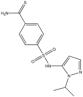 4-{[1-(propan-2-yl)-1H-pyrazol-5-yl]sulfamoyl}benzene-1-carbothioamide Struktur