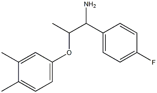 4-{[1-amino-1-(4-fluorophenyl)propan-2-yl]oxy}-1,2-dimethylbenzene Struktur