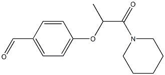 4-{[1-oxo-1-(piperidin-1-yl)propan-2-yl]oxy}benzaldehyde Struktur