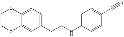 4-{[2-(2,3-dihydro-1,4-benzodioxin-6-yl)ethyl]amino}benzonitrile Struktur