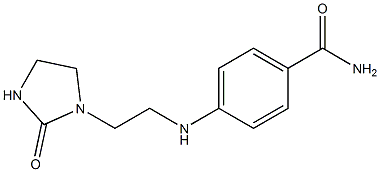 4-{[2-(2-oxoimidazolidin-1-yl)ethyl]amino}benzamide Struktur