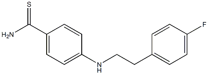 4-{[2-(4-fluorophenyl)ethyl]amino}benzene-1-carbothioamide Struktur