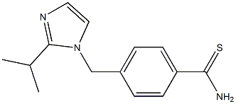 4-{[2-(propan-2-yl)-1H-imidazol-1-yl]methyl}benzene-1-carbothioamide Struktur