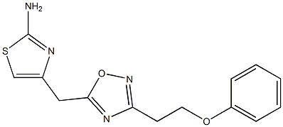 4-{[3-(2-phenoxyethyl)-1,2,4-oxadiazol-5-yl]methyl}-1,3-thiazol-2-amine Struktur