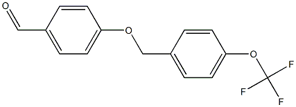 4-{[4-(trifluoromethoxy)phenyl]methoxy}benzaldehyde Struktur