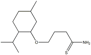 4-{[5-methyl-2-(propan-2-yl)cyclohexyl]oxy}butanethioamide Struktur