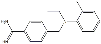 4-{[ethyl(2-methylphenyl)amino]methyl}benzene-1-carboximidamide Struktur