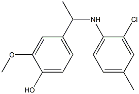 4-{1-[(2-chloro-4-methylphenyl)amino]ethyl}-2-methoxyphenol Struktur