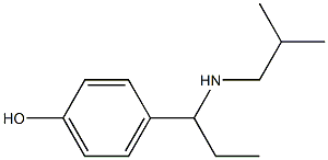 4-{1-[(2-methylpropyl)amino]propyl}phenol Struktur