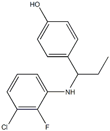 4-{1-[(3-chloro-2-fluorophenyl)amino]propyl}phenol Struktur